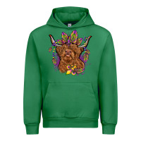 Emerald mardi gras cow Urban Hoodie - OliviaCreatesArt