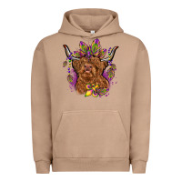Pigment Burro mardi gras cow Urban Hoodie - OliviaCreatesArt