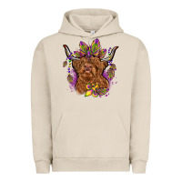 Pigment French Oak mardi gras cow Urban Hoodie - OliviaCreatesArt