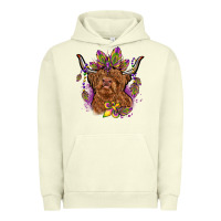 Pigment Pistachio mardi gras cow Urban Hoodie - OliviaCreatesArt