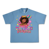 Pebble Blue birthday princess with afro girl Urban Heavy Tee - NancyCooperArtShop