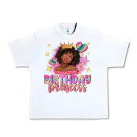 White birthday princess with afro girl Urban Heavy Tee - NancyCooperArtShop