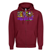 Burgundy Crawfish season mardi gras Zipper Hoodie - BundleAndBundleShop