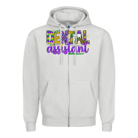 Dove Grey Crawfish season mardi gras Zipper Hoodie - BundleAndBundleShop