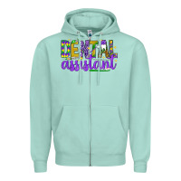 Seafoam Crawfish season mardi gras Zipper Hoodie - BundleAndBundleShop