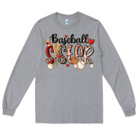 Heather Grey baseball sister Long Sleeve Tee - MaliasSmallBusiness