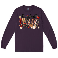 Plum baseball sister Long Sleeve Tee - MaliasSmallBusiness
