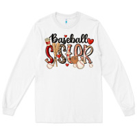 White baseball sister Long Sleeve Tee - MaliasSmallBusiness