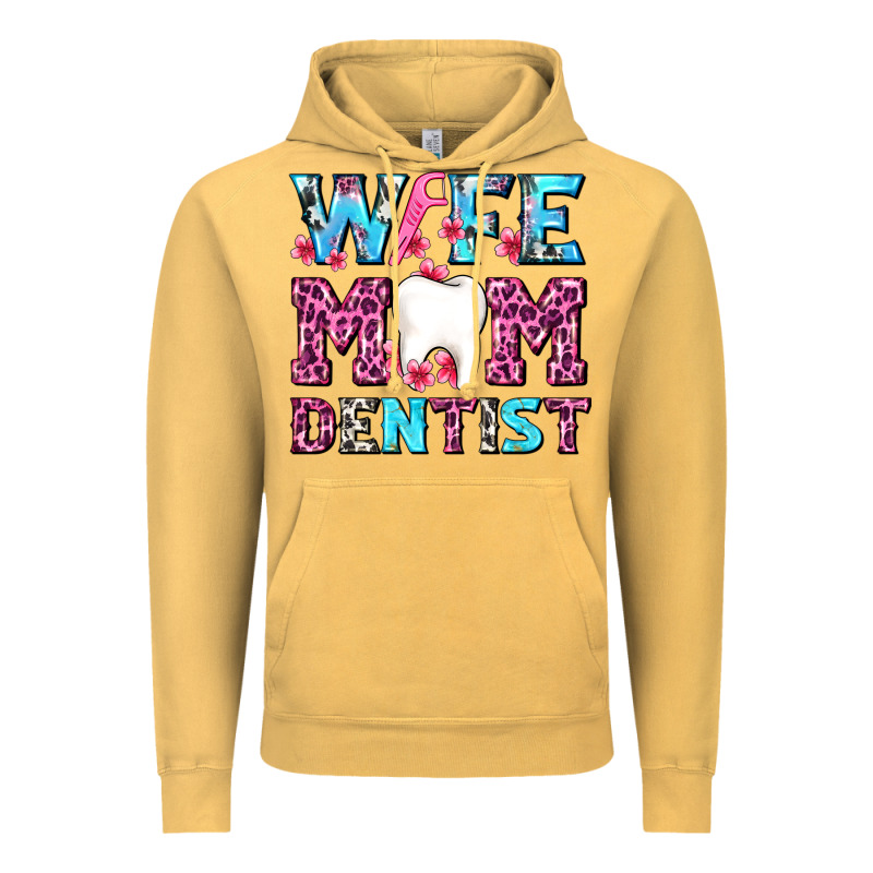 Wife Mom Dentist With Tooth And Floss Vintage Hoodie by AdoDesignShop | Teevron