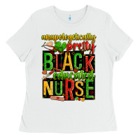 White unapologetically pretty black and educated nurse Ladies Tee - Zillion Design Studio