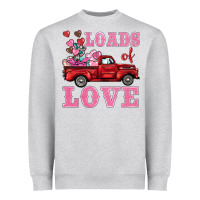 Heather Grey loads of love truck Heavyweight Sweatshirt - BarkalooDesign
