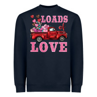 Navy loads of love truck Heavyweight Sweatshirt - BarkalooDesign