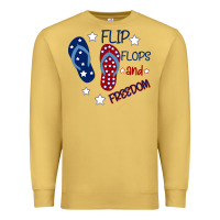 Antique Gold Flip Flops and Freedom Premium Sweatshirt - Bettercallsaul