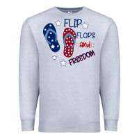 Heather Grey Flip Flops and Freedom Premium Sweatshirt - Bettercallsaul