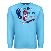 Ocean Blue Flip Flops and Freedom Premium Sweatshirt - Bettercallsaul