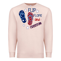 Pale Pink Flip Flops and Freedom Premium Sweatshirt - Bettercallsaul