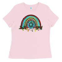 Bubblegum Pink gemstone christmas rainbow Ladies Tee - RanaPortraitStore