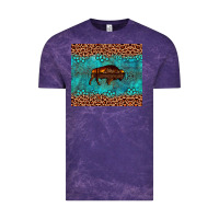 Cloud Purple bison leopard gemstone Vintage Tee - Artiststas