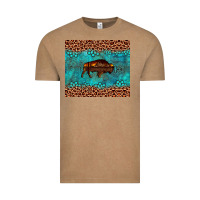 Vintage Coffee bison leopard gemstone Vintage Tee - Artiststas