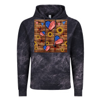 Cloud Black 4th of july hearts seamless pattern Vintage Hoodie - BundleAndBundleShop