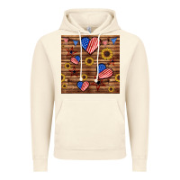 Vintage Artic 4th of july hearts seamless pattern Vintage Hoodie - BundleAndBundleShop