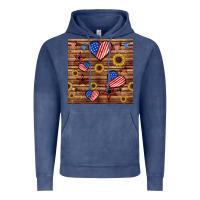 4th Of July Hearts Seamless Pattern Vintage Hoodie | Teevron