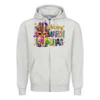 Dove Grey Happy Mardi Gras With Gnome Zipper Hoodie - BundleAndBundleShop