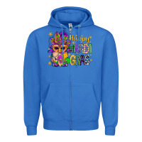 True Royal Happy Mardi Gras With Gnome Zipper Hoodie - BundleAndBundleShop