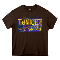 Chocolate Brown Tonight We Fly Heavy Core Tee - texasbilliewilder