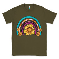Army Green rainbow sunflower Classic Tee - AdoDesignShop