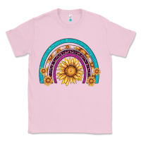 Bubblegum Pink rainbow sunflower Classic Tee - AdoDesignShop