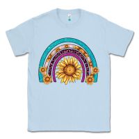 Dusty Blue rainbow sunflower Classic Tee - AdoDesignShop