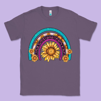 Rainbow Sunflower Classic Tee Designed By Adodesignshop