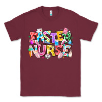 Burgundy Easter Nurse Classic Tee - CowhideDigitalArt