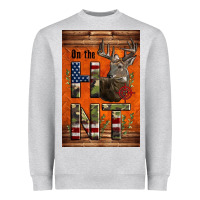Heather Grey Western On The Hunt Deer Heavyweight Sweatshirt - LillyAllenDesigns
