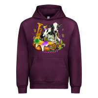 Mauve Wine holstein mardi gras Urban Hoodie - OliviaCreatesArt