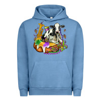 Pigment Pebble Blue holstein mardi gras Urban Hoodie - OliviaCreatesArt