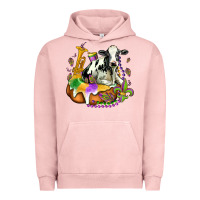 Pigment Salmon holstein mardi gras Urban Hoodie - OliviaCreatesArt