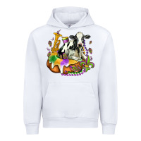 White holstein mardi gras Urban Hoodie - OliviaCreatesArt
