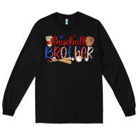 Black baseball brother Long Sleeve Tee - MaliasSmallBusiness