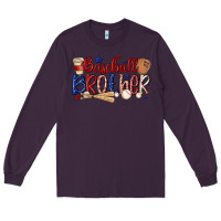 Plum baseball brother Long Sleeve Tee - MaliasSmallBusiness