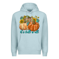 Blue Mist It's Fall Y'all Premium Hoodie - texasbilliewilder