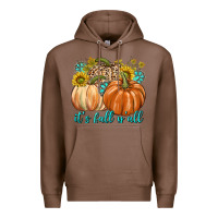 Chestnut It's Fall Y'all Premium Hoodie - texasbilliewilder