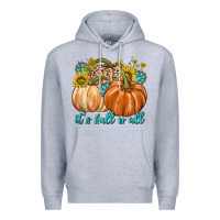 Heather Grey It's Fall Y'all Premium Hoodie - texasbilliewilder