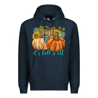 Navy It's Fall Y'all Premium Hoodie - texasbilliewilder