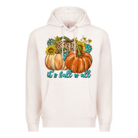 Pale Pink It's Fall Y'all Premium Hoodie - texasbilliewilder