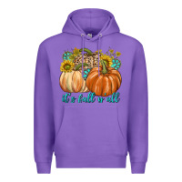 Purple It's Fall Y'all Premium Hoodie - texasbilliewilder