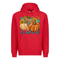 Red It's Fall Y'all Premium Hoodie - texasbilliewilder