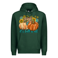 Sports Green It's Fall Y'all Premium Hoodie - texasbilliewilder