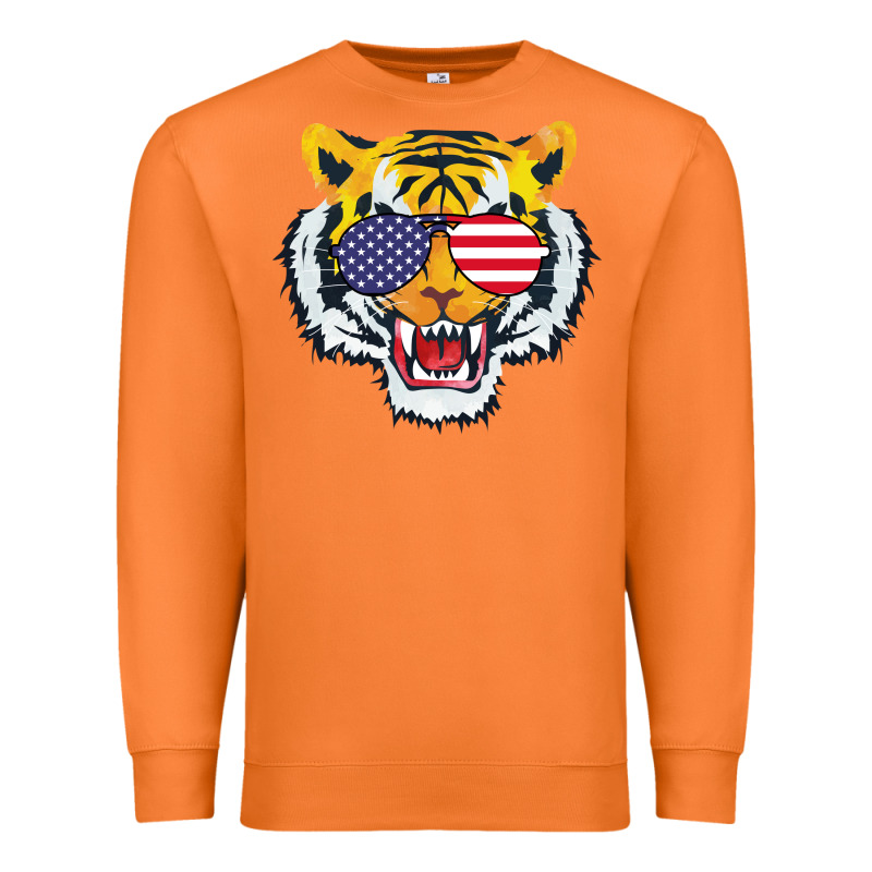 America Merica Tiger Premium Sweatshirt by Bettercallsaul | Teevron